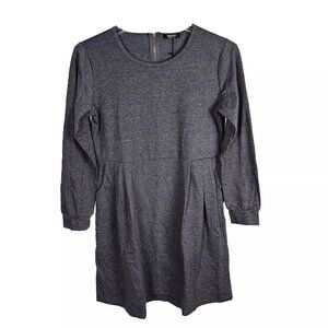Zeagoo Women Casual Dress Long Sleeve Back Zip Pockets Grey Large